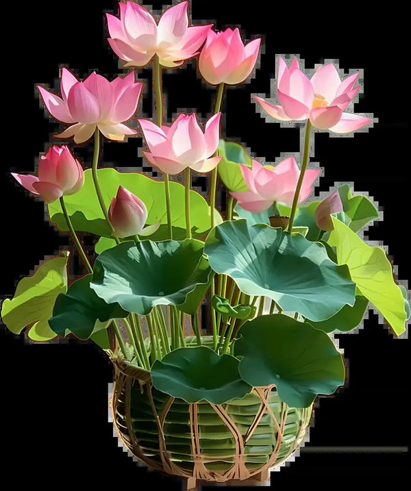 Bowl Lotus Seeds, Open Blooms, 10 Seeds or 20Seeds Year-Round Soilless Hydroponic Plants, Indoor Potted Plants, Easy to Care for Greenery and Flowers, Living Room or Balcony