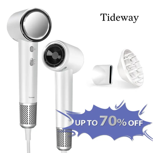 [Free Diffuser] Tideway High-Speed Hair Dryer Brushless Motor & Ionic Technology 4 Temperature Settings Thermo Control Technology Ergonomic Design [Live Only]