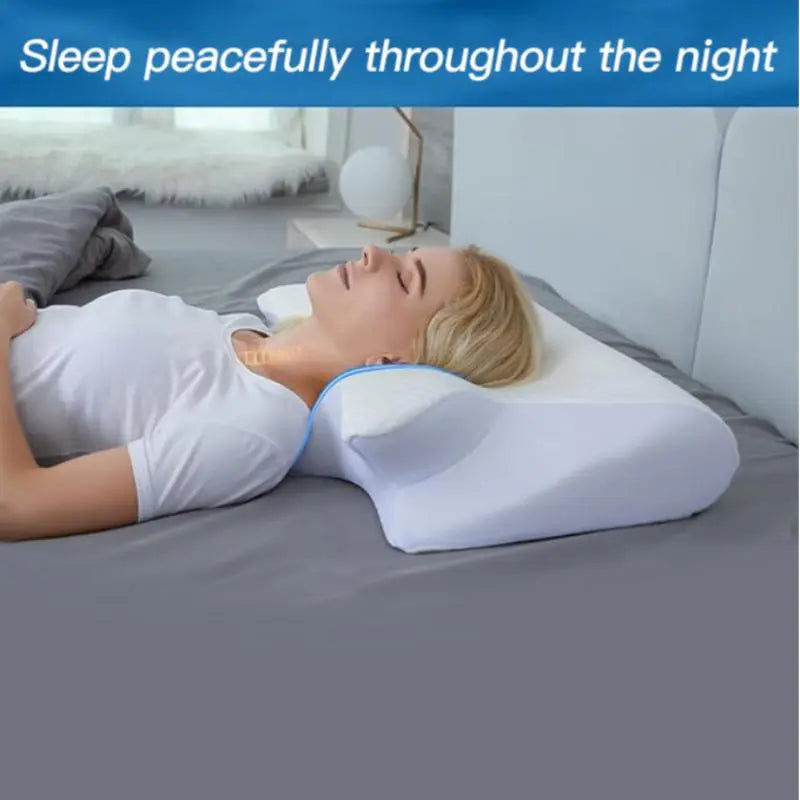 Memory Foam Comfy Bedding Neck Pillow, Soft Comfortable Contour Sleep Pillow, Neck Pillow for Side Back Sleepers