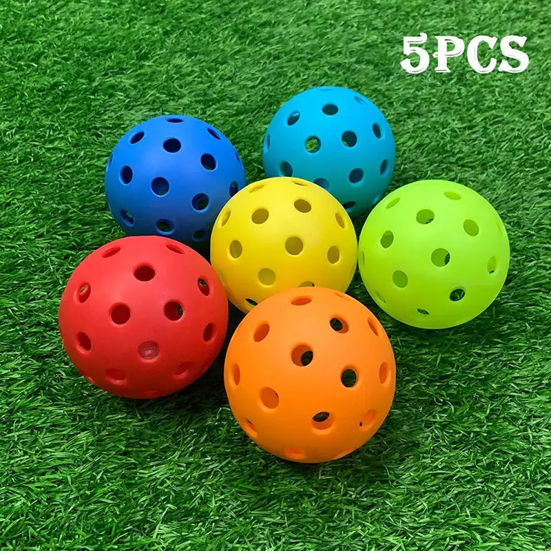 Durable Outdoor Training Pickleball Balls (5-Pack)