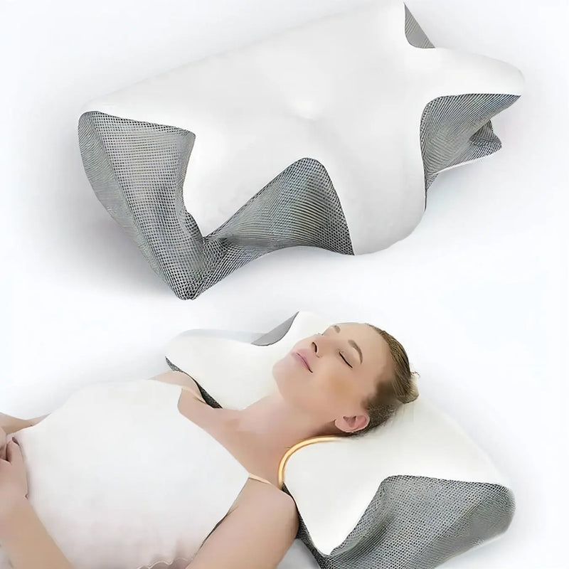 Memory Foam Comfy Bedding Neck Pillow, Soft Comfortable Contour Sleep Pillow, Neck Pillow for Side Back Sleepers