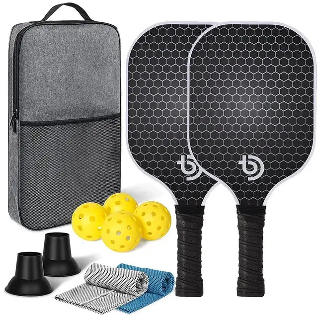 Pickleball Paddles with Carbon Fiber Surface