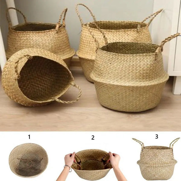 Seagrass Hanging Planter Basket