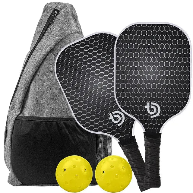 Pickleball Paddles with Carbon Fiber Surface