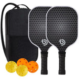 Pickleball Paddles with Carbon Fiber Surface